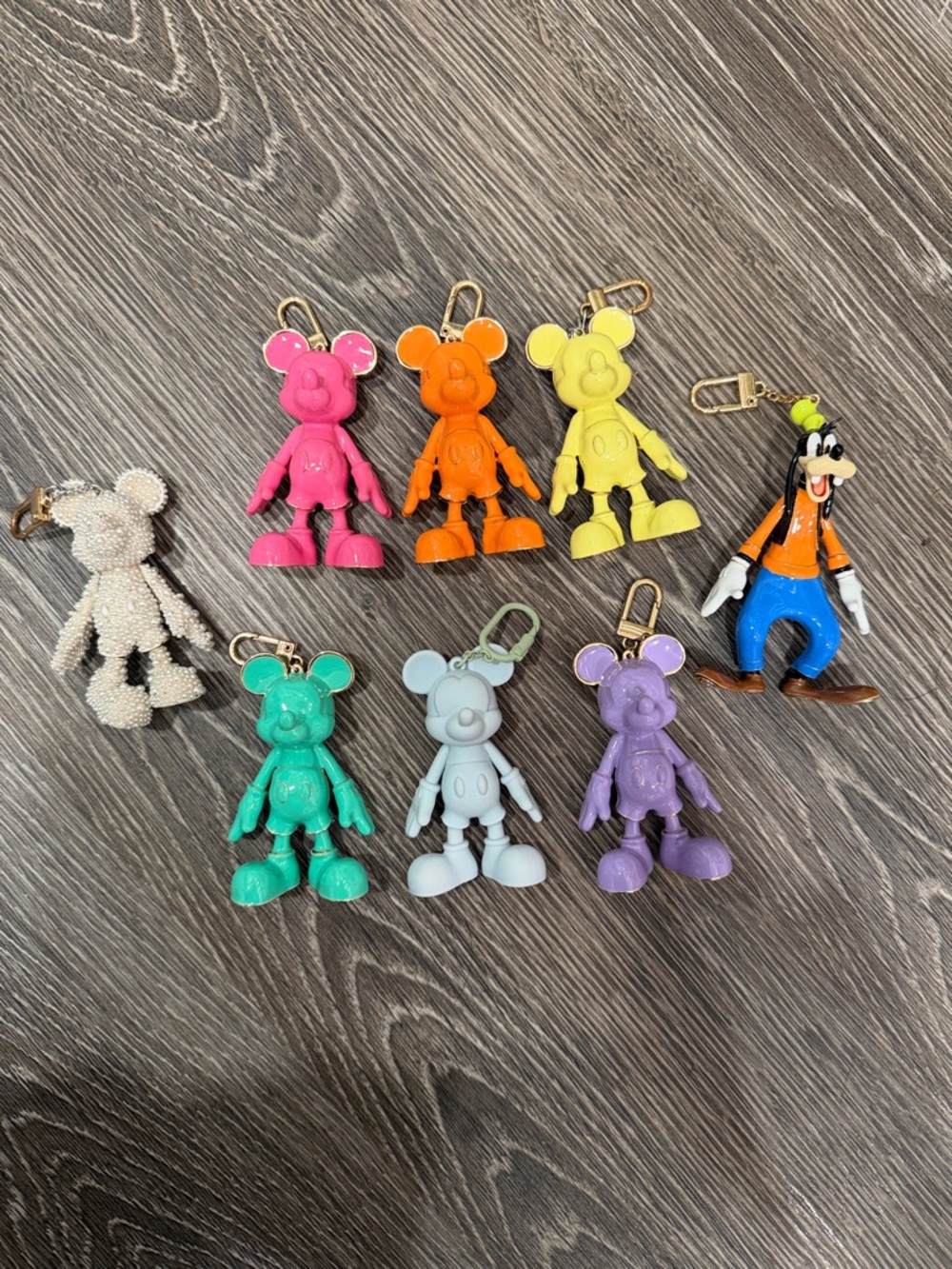 Bauble bar Mickey keychains - set of 8